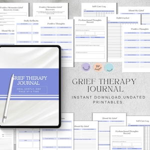Trauertherapie Journal, druckbares Trauer Journal, Healing Journal, Verlust Trauer Journal, Trauer Unterstützung Journal, emotionale Heilung Journal