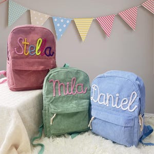 Custom Embroidered Kids Backpack With Name, Personalized Toddler School Bag, Children&#39;s Backpack, Back to School Gift for Kids