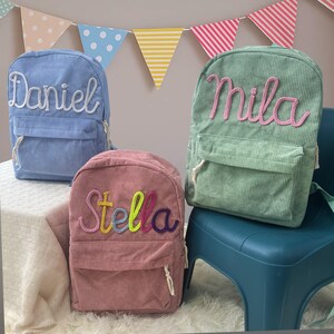 Custom Embroidered Kids Backpack With Name, Personalized Toddler School Bag, Children&#39;s Backpack, Back to School Gift for Kids