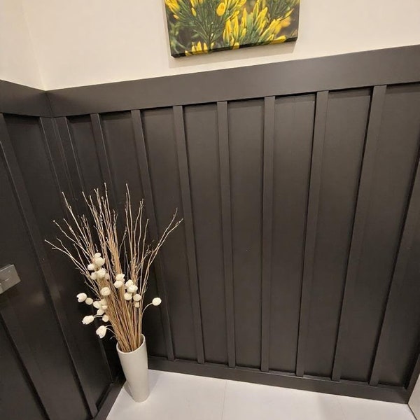 Pre-Cut Polyurethane Wall Trim Kit - Board and Batten, Farmhouse Decor