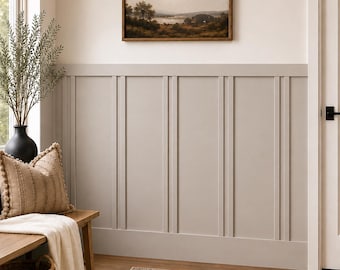 Pre-Cut and Pre-Primed Half Wall Trim Kit – Farmhouse Board and Batten Wall Molding