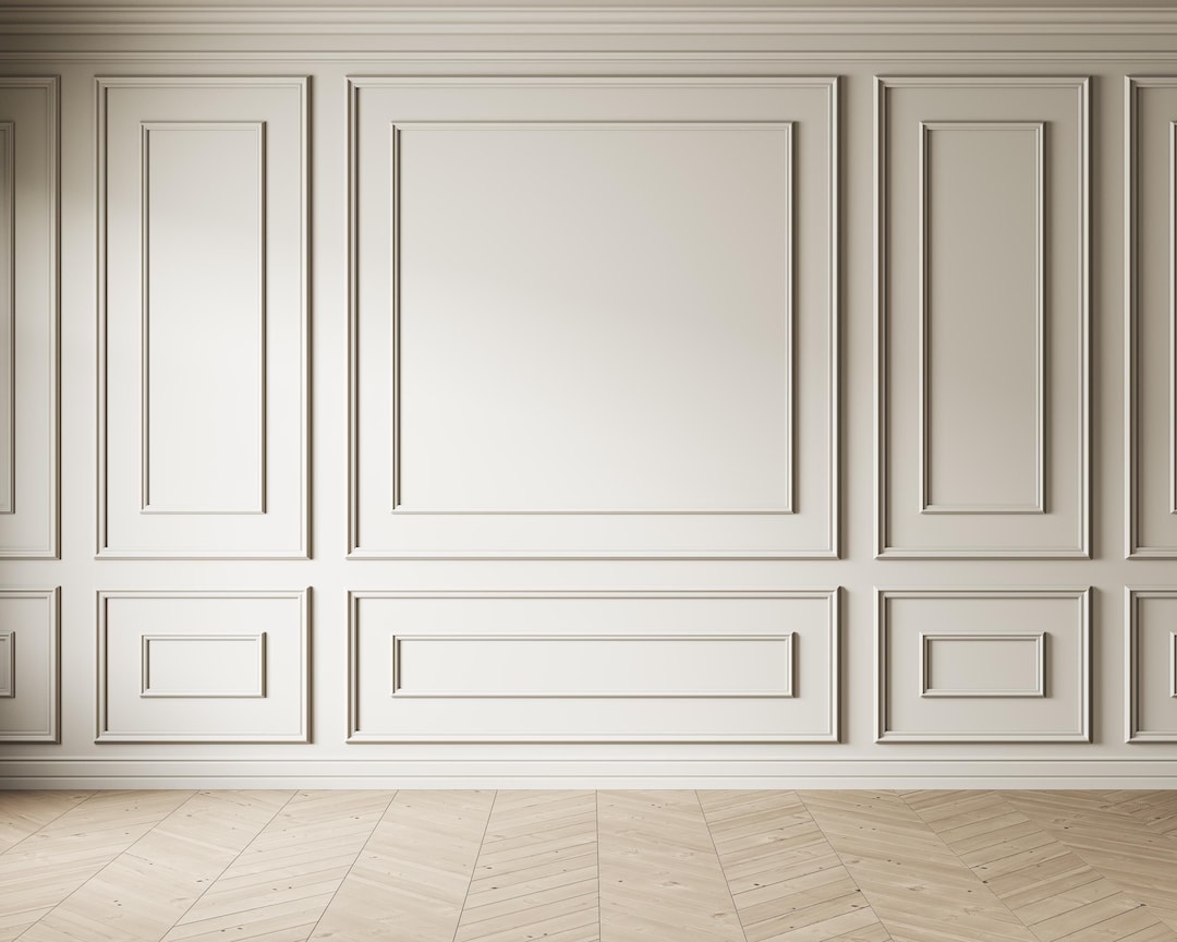 Polyurethane Wall Paneling Kit – Paintable Double Frame Wainscoting, 6 ...