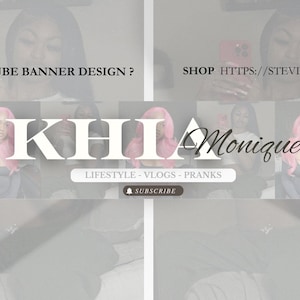 Editable YouTube Banner - DIY Content Creator, Vlogs, Cooking videos, Nail Videos, Tutorial Template