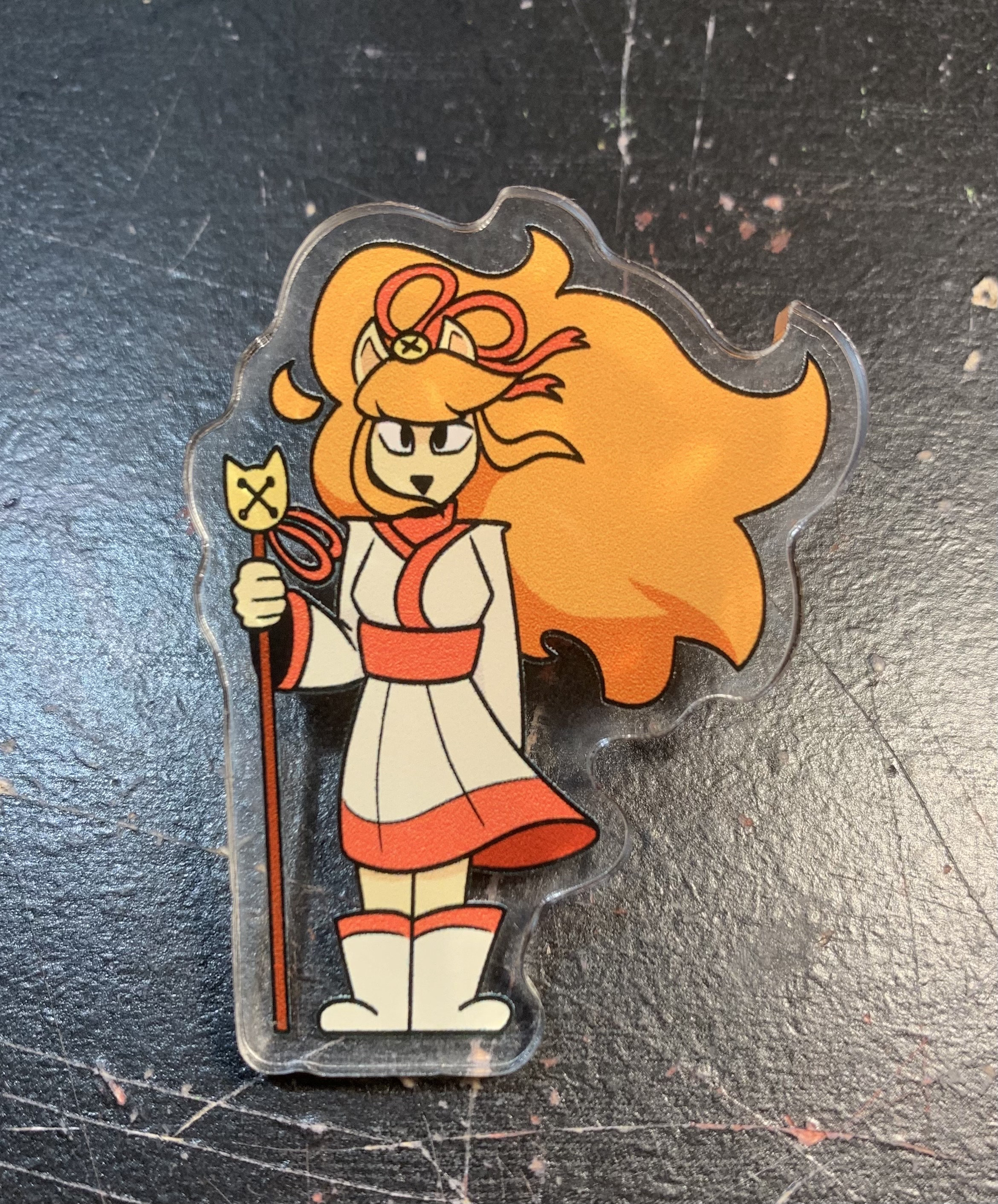 Ceroba Ketsukane Undertale Yellow Acrylic Pin