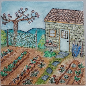 Obiettivi da giardino **dipinto originale**