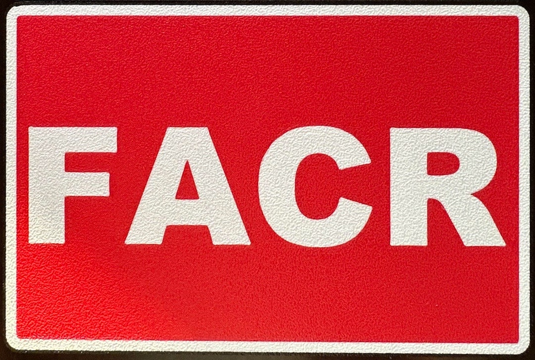 Fire Alarm Control Room Sign FACR 8inx4inx3mm - Etsy