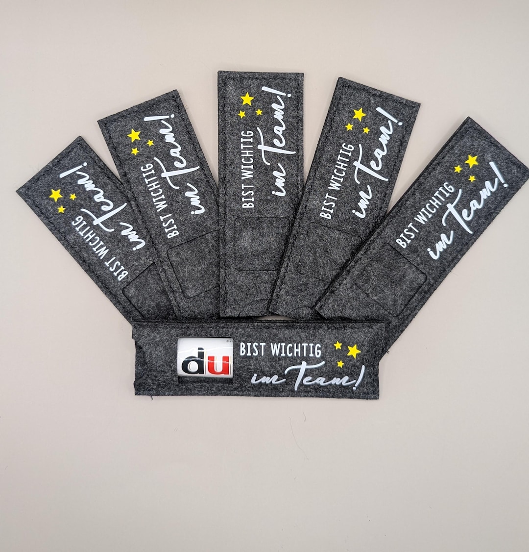 Filz Einstecker für Duplo® Riegel | Du bist wichtig im Team ...