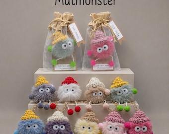 Mutmonster Schlüsselanhänger personalisiert – Glücksbringer Geschenk – Mutmacher Geschenk Kind – Trostgeschenk – Geschenk Erwachsene Kinder