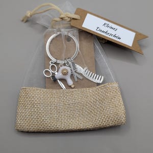 Kleines Dankeschön Friseur Frisörin Geschenk Schlüsselanhänger Haare schneiden Stylist Aufmerksamkeit Mitbringsel Friseurbesuch Hochzeit
