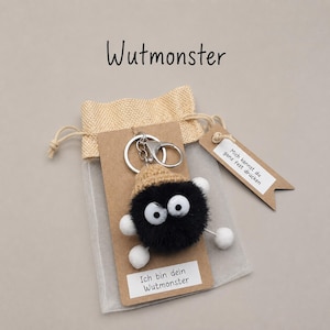 Wutmonster Geschenk, Anti Stress Geschenk, Schlüsselanhänger, Geschenk für Kinder & Erwachsene, gegen Wut, Stress und schlechte Laune
