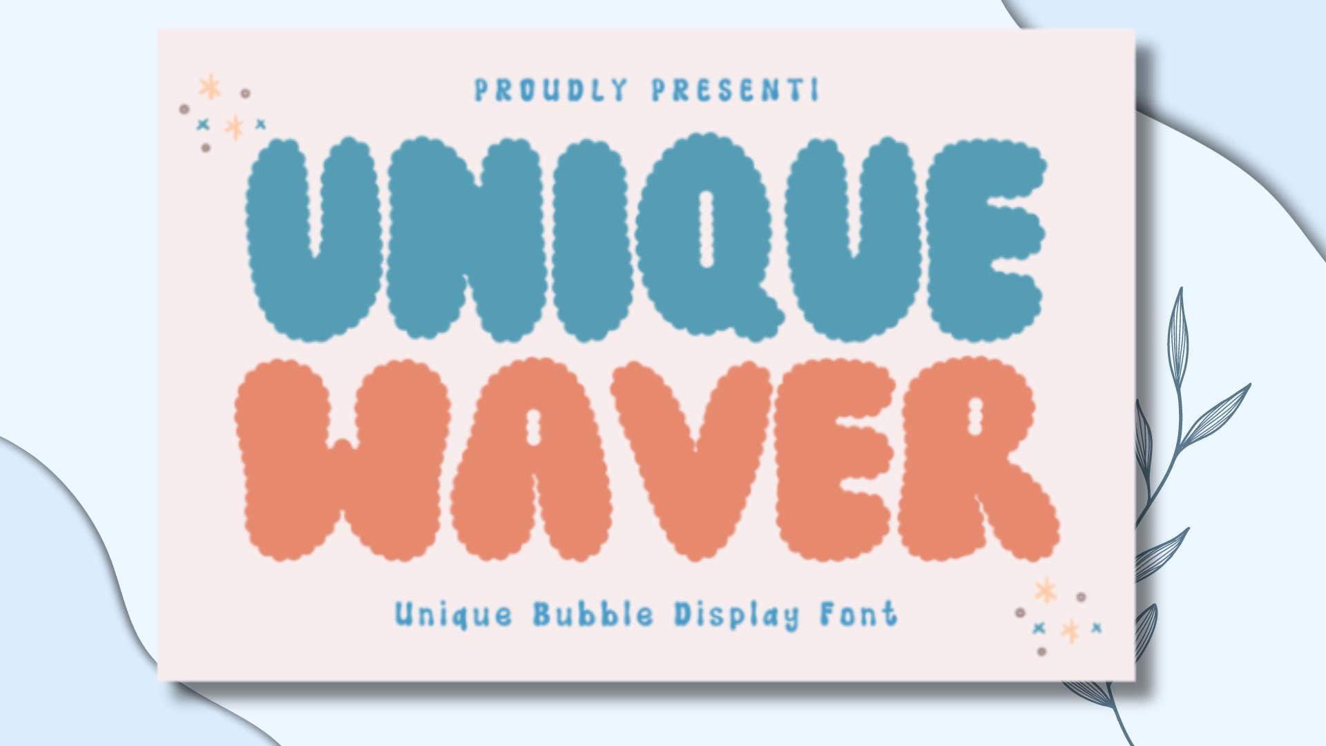 Unique Waver Font, Handwritten Font, Wedding Font, Modern Font, Display ...