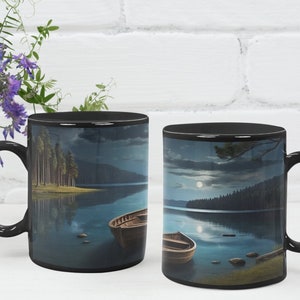 Lake Farbwechsel Becher, dieser benutzerdefinierte Zauberbecher verfügt über eine beeindruckende wärme aktivierte Technologie, die sein Design direkt vor Ihren Augen verändert