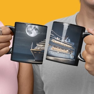 Cruise Farbwechsel Becher, dieser benutzerdefinierte Zauberbecher verfügt über eine beeindruckende wärme aktivierte Technologie, die sein Design direkt vor Ihren Augen verändert
