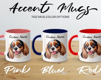 Tazza in ceramica Cavalier King Charles Spaniel. Tazza in ceramica con foto Cavalier King Charles Spaniel. Tazza regalo per proprietari di cani Cavalier Kings Charles Spaniel