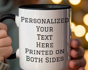 Mug avec texte personnalisé, Créez votre propre mug, Cadeau pour un ami, Créez votre propre mug, Mug avec logo, Mug personnalisé en céramique, Tasse à café à message personnalisable