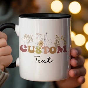 Custom Coffee Mug,Custom Wildflower Mug, Custom Mug,Personalized Mug,Personalized Coffee Mug,Custom Family Mug,Make Your Own Mug,Custom Gift