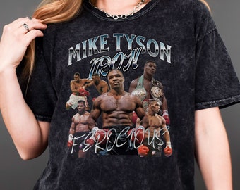 Vintage 90s Iron Mike Tyson Bootleg T-Shirt, Unisex Retro Rap Tee For Boxers, Gift For Dad, Oversized Streetwear Tee