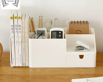 Storage Organizer with Drawer | Pencil and Pen Container | Spacious Home Accessory