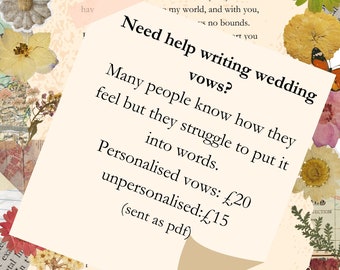 Wedding vow writer