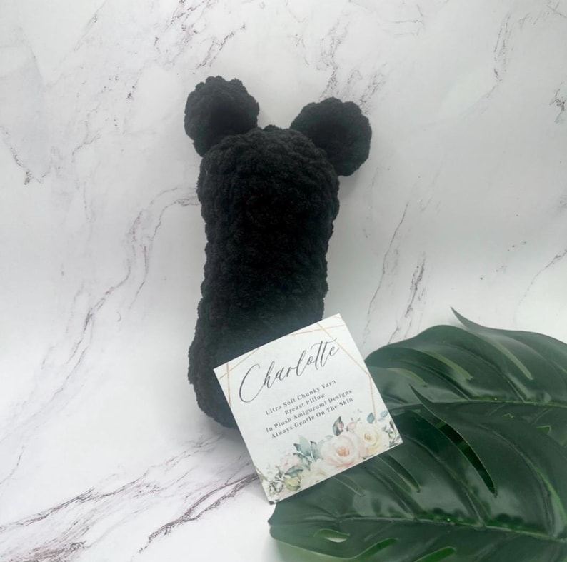 Baby Soft Chunky Yarn Breast Support Pillow Rod For Side Sleepers Extra Hold Pillow Hold While Sleeping Breast Support Black Bear