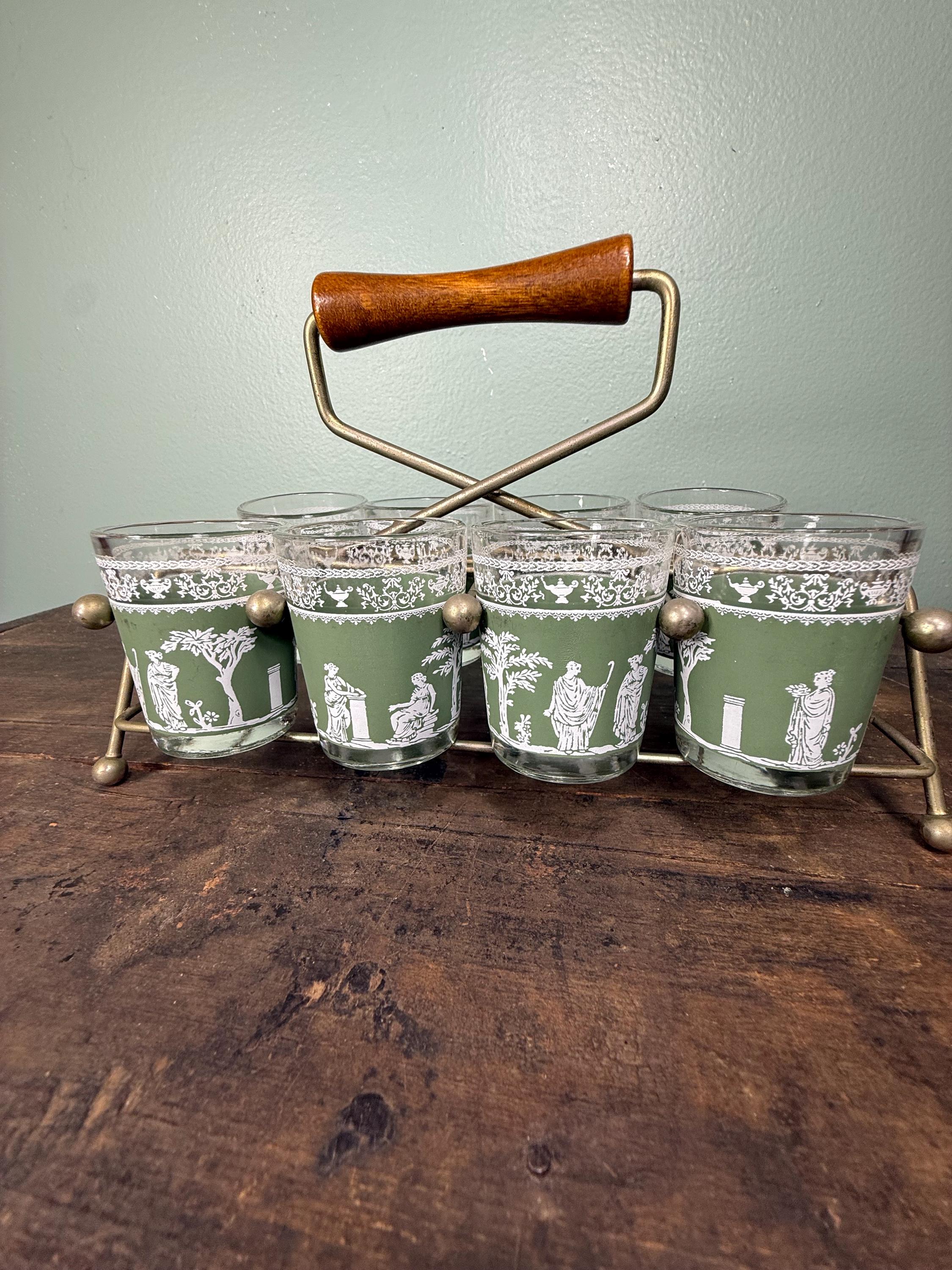 Mid Century Glassware Caddy - Etsy