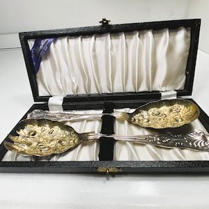 William Adams Serving Spoons, Silver Plated Serving Spoons, Sheffield England Serving Spoons, Berry Spoons, Antique Serving Spoons.