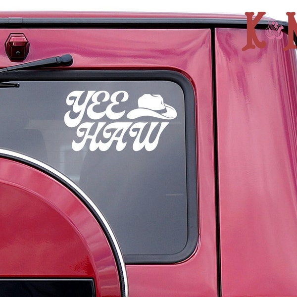 Car Decal for Women, Cowgirl Car Decal, Yee Haw Decal, Western Car Decal, Country Girl Decal, Car Stickers for Women, Western Car Stickers