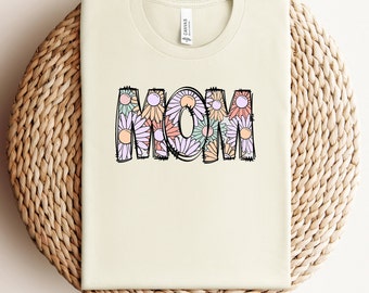 Maglietta floreale per la mamma, Festa della mamma, Maglietta retrò per la mamma, Maglietta per la mamma, Regalo per la mamma, Regalo per la festa della mamma, Maglietta retrò con fiori, Maglietta vintage con fiori