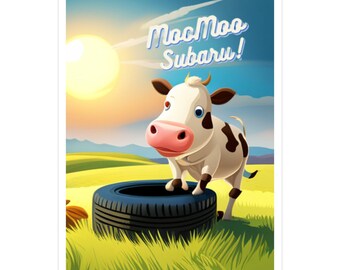 MooMoo Subaru Cow Stickers