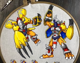 WarGreymon Cross Stitch Patterns Digimon