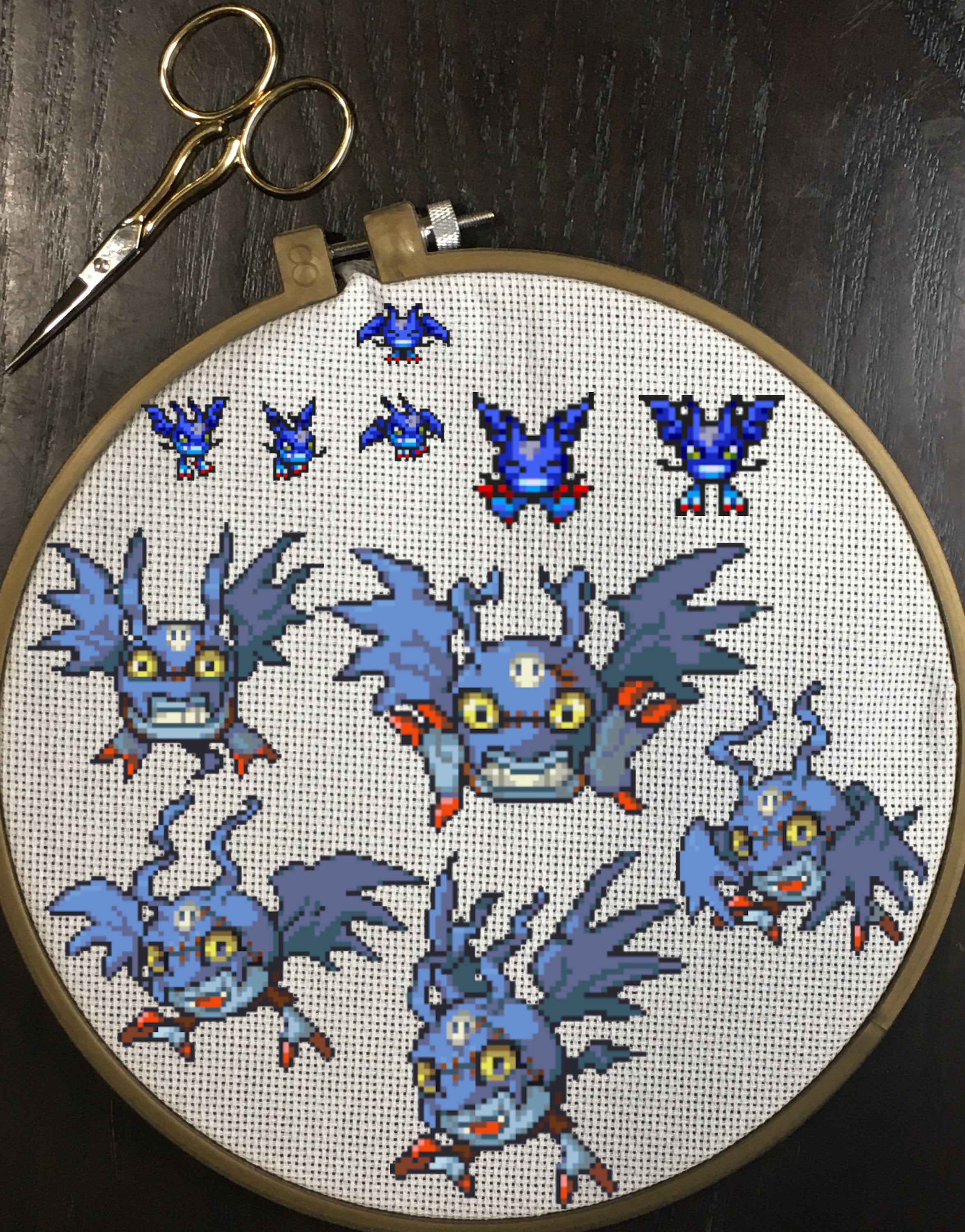 Demi/picodevimon Cross Stitch Patterns Digimon - Etsy