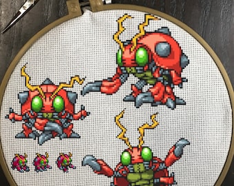 Tentomon Cross Stitch Patterns Digimon