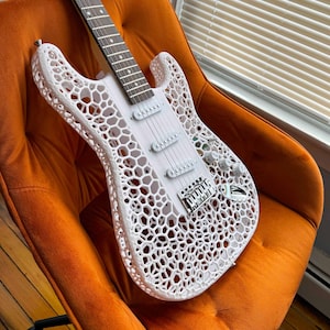 Custom Handmade Fender Strat-Style Electric Guitar - 3D Printed, In-House Design, High-Quality Gift for Musicians