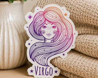 Virgo Zodiac Astrology Sign: Waterproof Vinyl Sticker