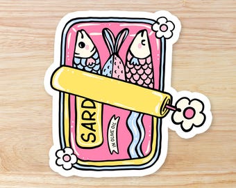 Sardines in Olive Oil: Waterproof Vinyl Sticker