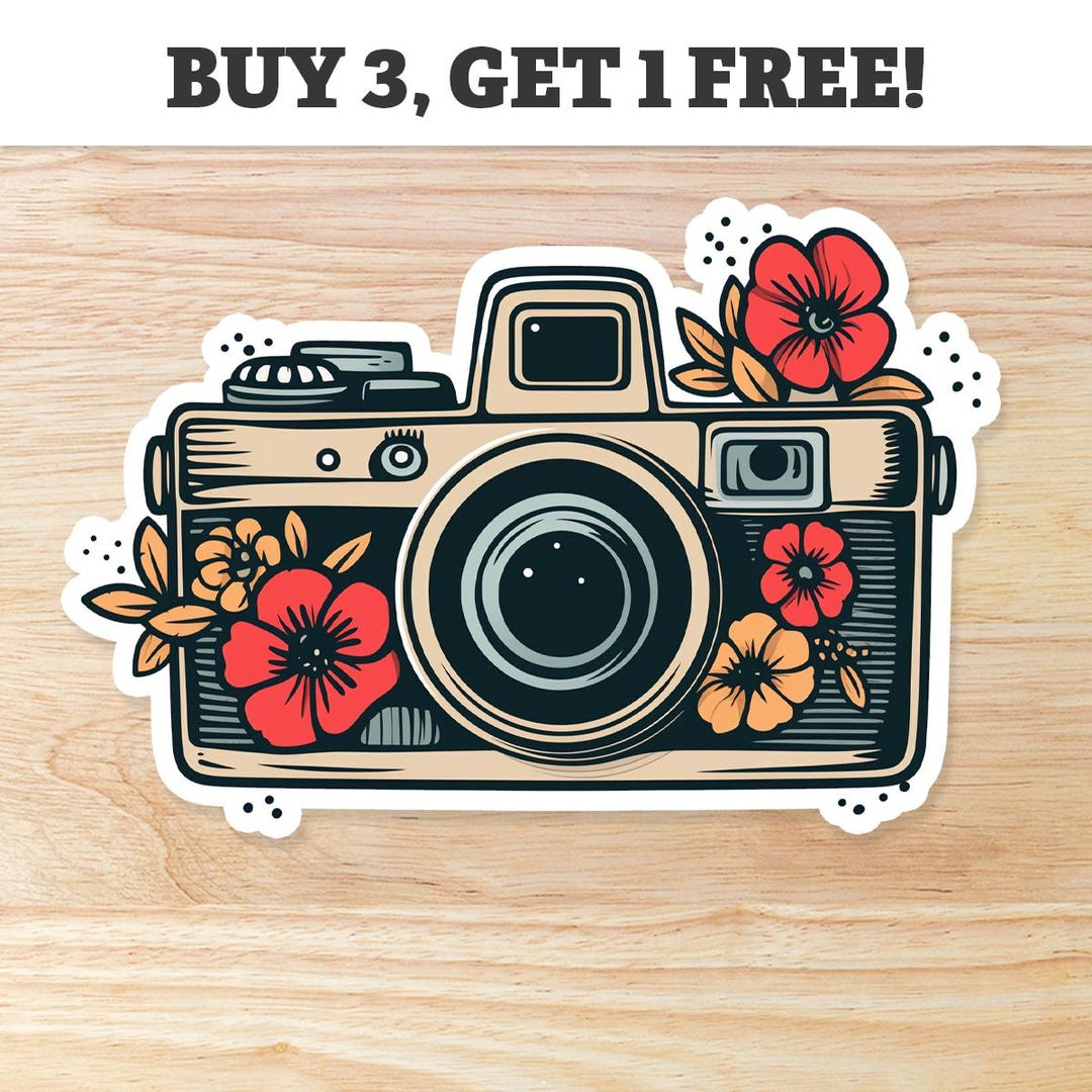 Camera Sticker Photography Sticker - Etsy