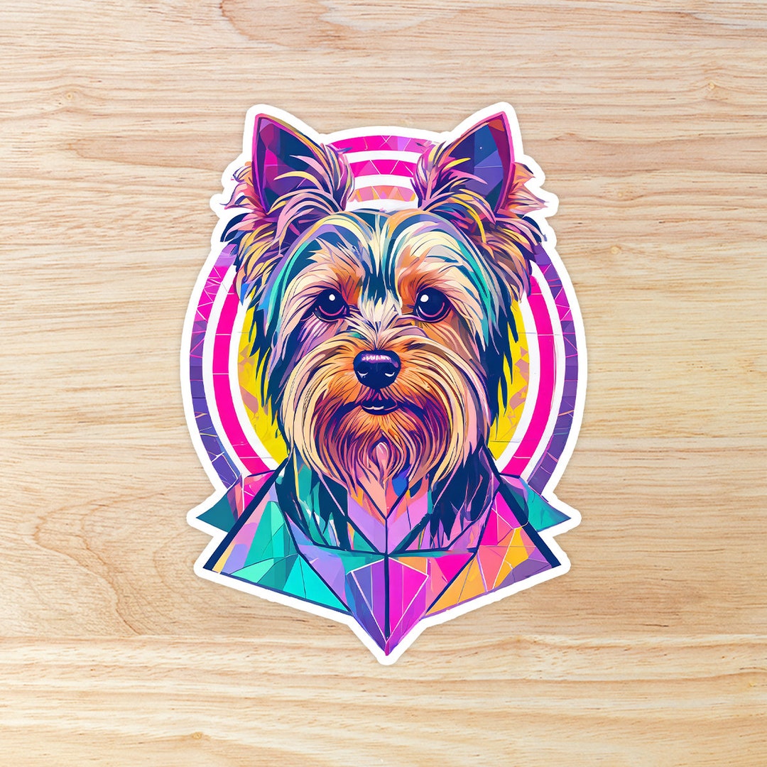 Yorkie Sticker: Waterproof Vinyl Dog Art - Etsy