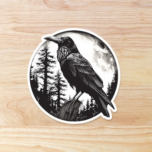 Raven moon WATERPROOF sticker