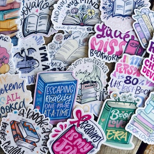 Mini pegatinas de lectura – Amante de los libros, lector acogedor: pegatinas de vinilo IMPERMEABLES