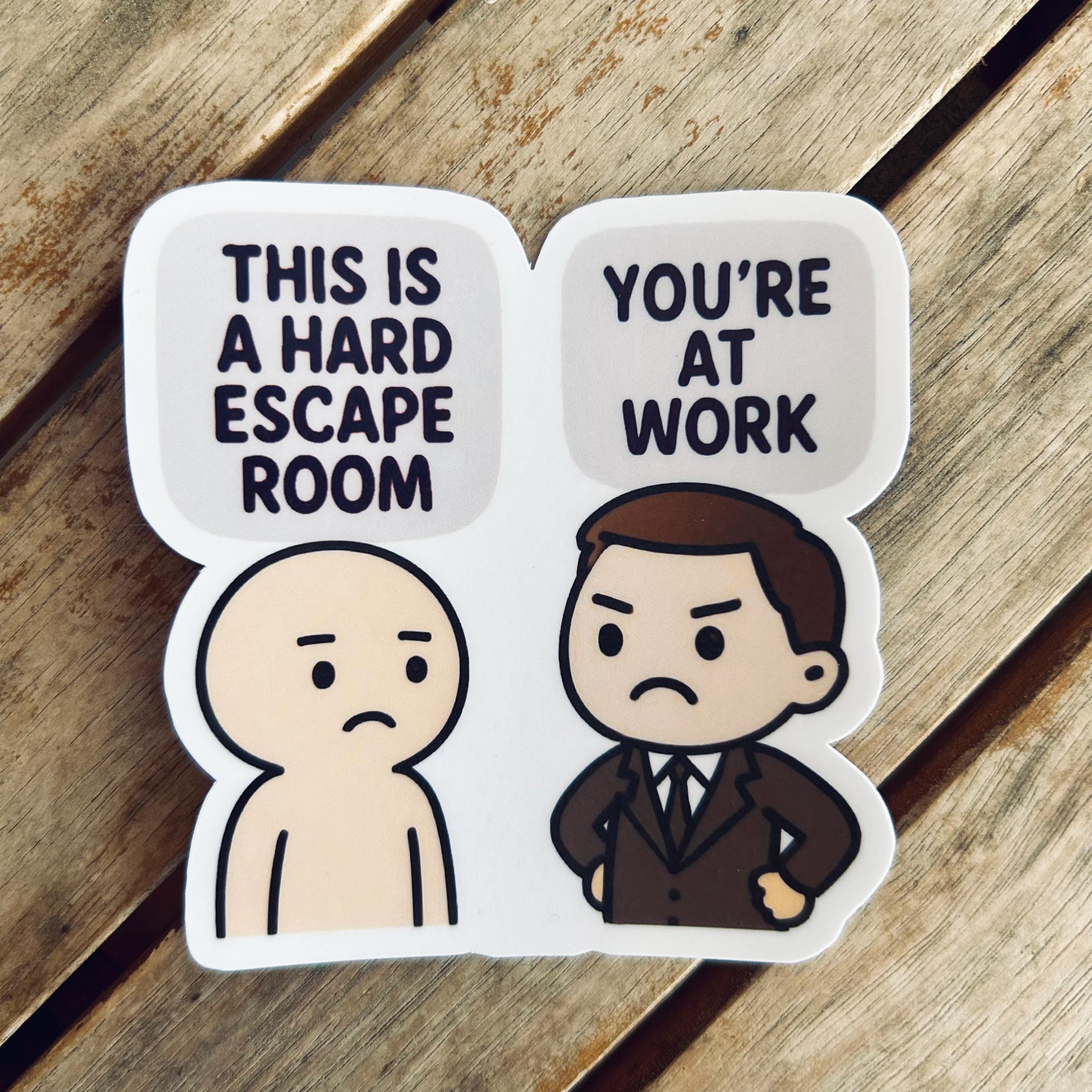 Funny Office Work Sticker : Vinyl WATERPROOF Sticker - Etsy