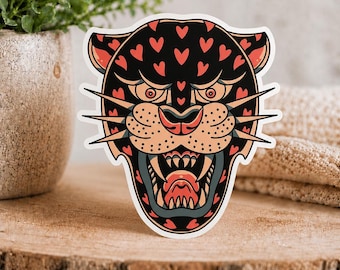 Love Panther: Waterproof Vinyl Sticker