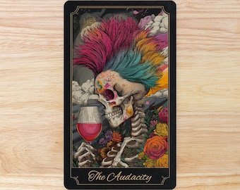 Pegatina impermeable de la carta del Tarot La Audacia