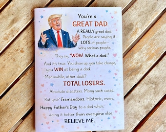 Funny Trump Parody Dad Card – Father’s Day Political Humor