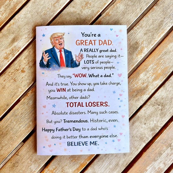 Funny Trump Parody Dad Card – Father’s Day Political Humor