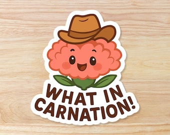 Wat in anjer: waterdichte vinylsticker