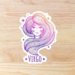 Virgo Zodiac Astrology Sign: Waterproof Vinyl Sticker