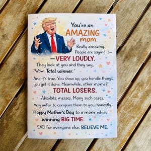 Funny Trump Parody Mom Card – Mother’s Day Political Humor