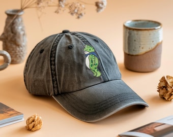 Embroidered Frog Protest Hat, Anti Trump, Pro-Democrat, Cotton Cap