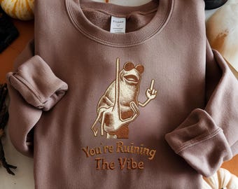 Embroidered Marcus The Worm Sweatshirt, Funny Meme Shirt