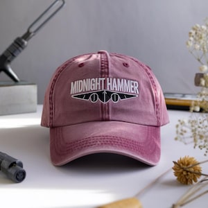 Embroidered Operation Midnight Hammer Hat, Patriotic Stealth Bomber Hat, USA Flag Military Hat, Air Force Veteran Gift, USA Independence Day